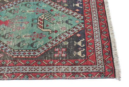 Vintage Oriental Runner Rug Tribal Farmho Hallway