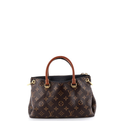 Louis Vuitton Pallas Tote Monogram Canvas With Leather Bb