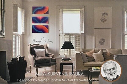 Verner Panton Set Of 3 Mira-Rauka Kurven Multi