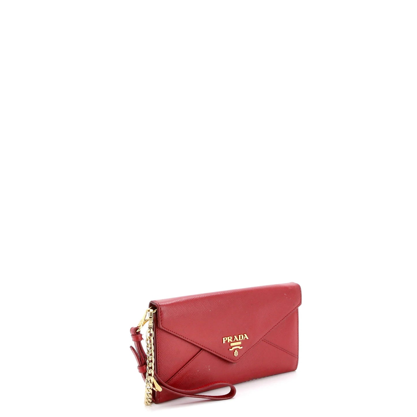 Prada Envelope Wallet On Chain Saffiano Leather