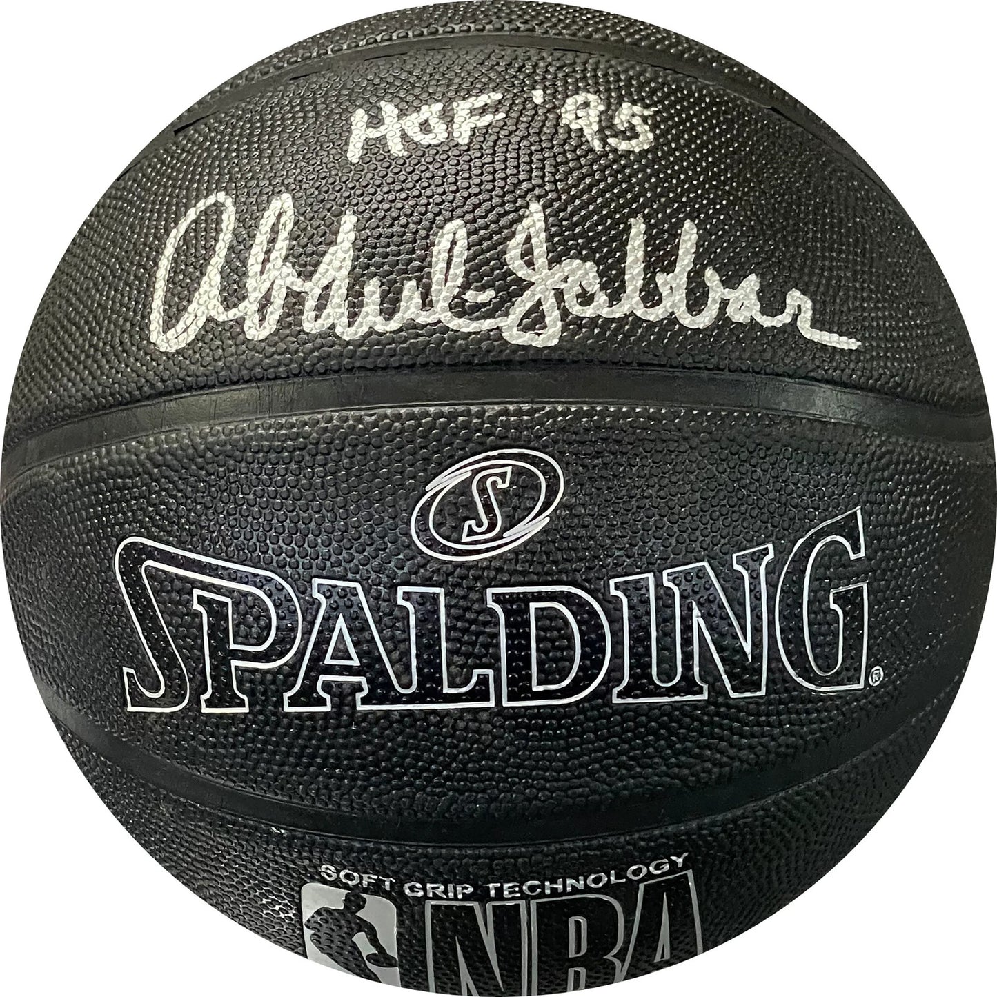 Karrem Abdul-Jabbar "Hof 95" Autographed Spalding Black Basketball
