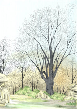 Borris Saillart Barren Tree Signed 