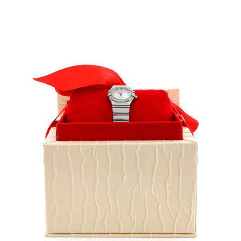 Omega Constellation Quartz Watch Stainless Steel With Diamond Bezel And Mother