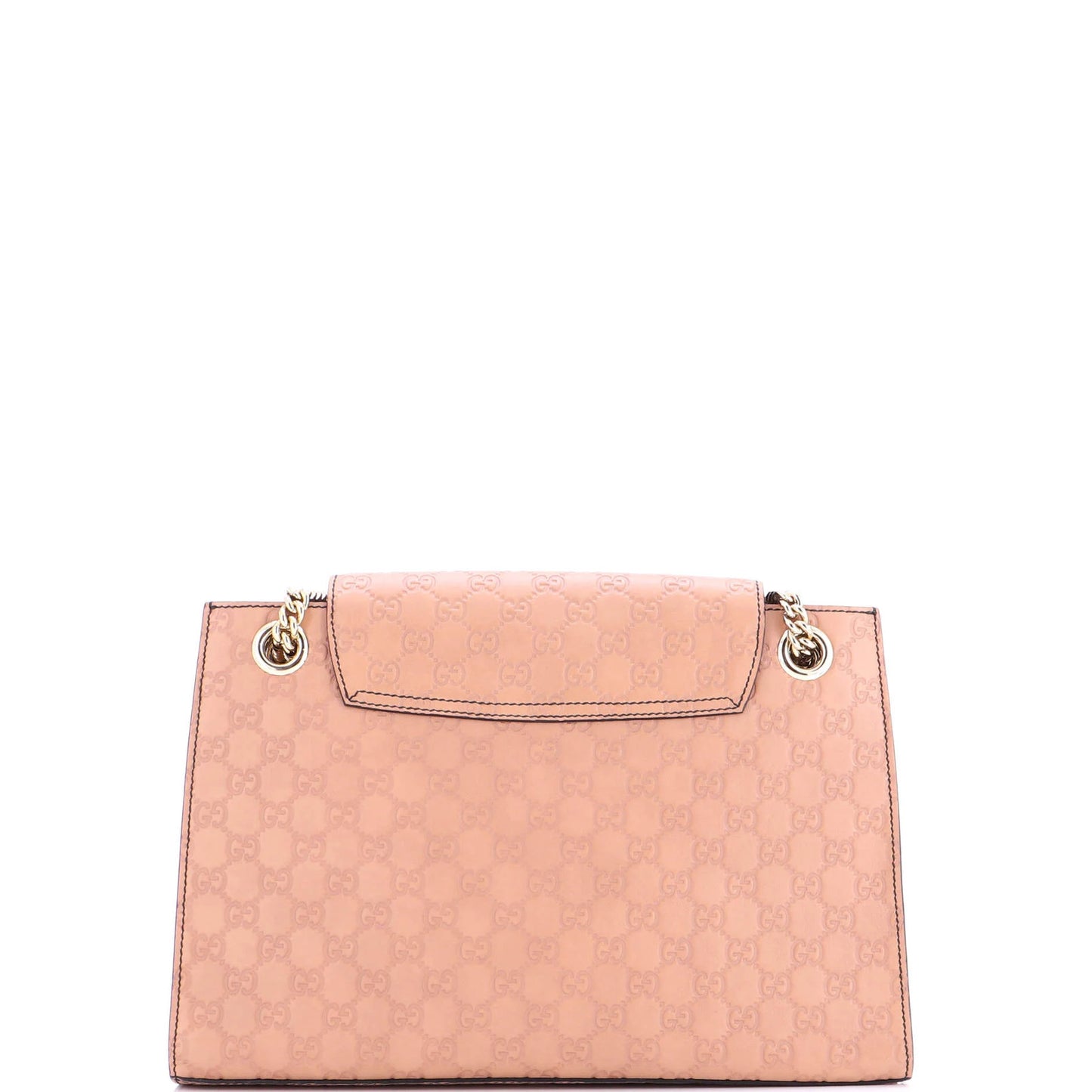 Gucci Emily Chain Flap Shoulder Bag Guccissima Leather Large