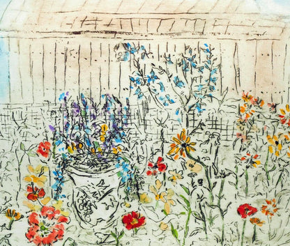 July" Giclee Print, Edition 46/ 300, Signed - Joanne ISAAC "Garden