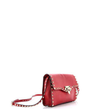 Valentino Garavani Rockstud Flip Lock Flap Bag Leather Medium
