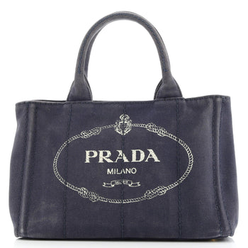 Prada Canapa Tote Denim Mini