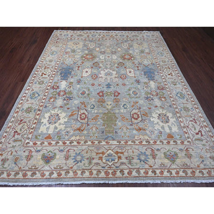 8'X9'8" Gray Ziegler Mahal Revival Hand Knotted Pure Wool Oriental Rug