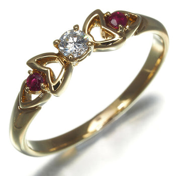 Christian Dior Ring Diamond Ruby Ribbon Us6.5 18K