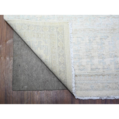 7'10"X9'5" Ivory Khotan Pomegranate Wool Hand Knotted Oriental Rug