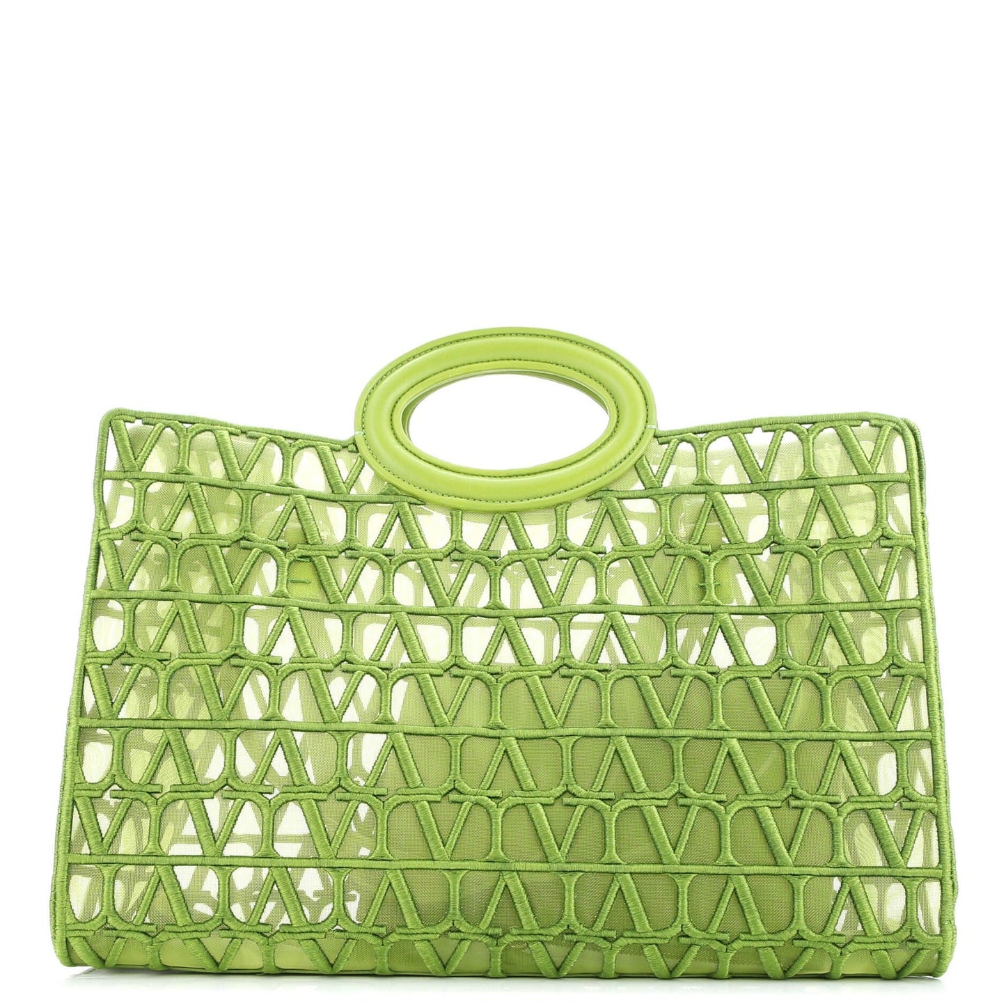 Valentino Garavani Le Troisieme Tote Toile Mesh Iconographe And Goatskin Medium