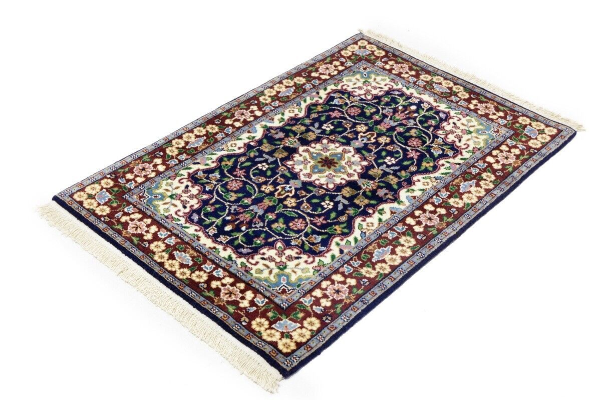 Handmade Kirman Rug Classic Floral Medallion
