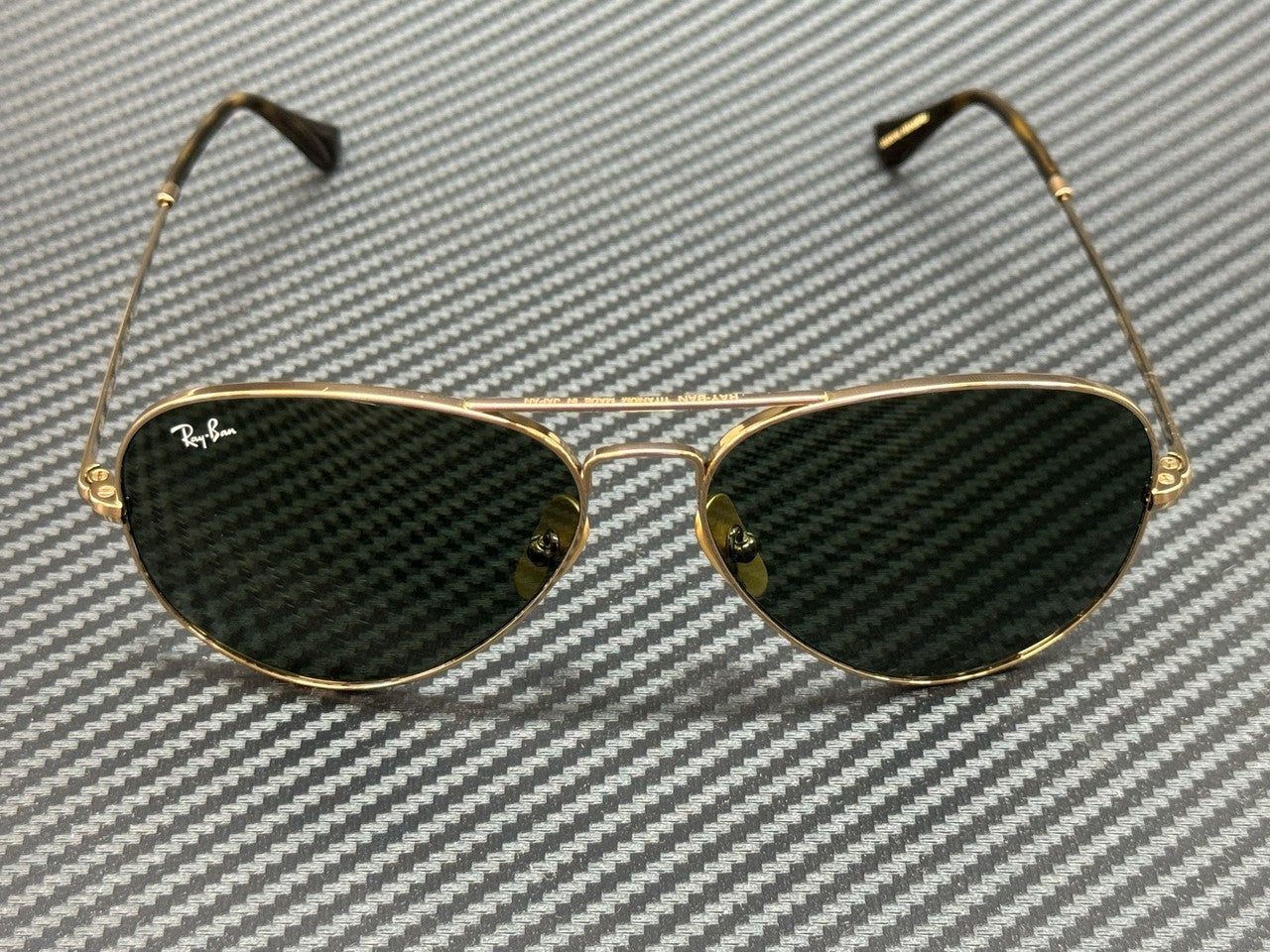RAY BAN RB8089 926531 Arista Gold Green Titanium Unisex 62 mm Sunglasses