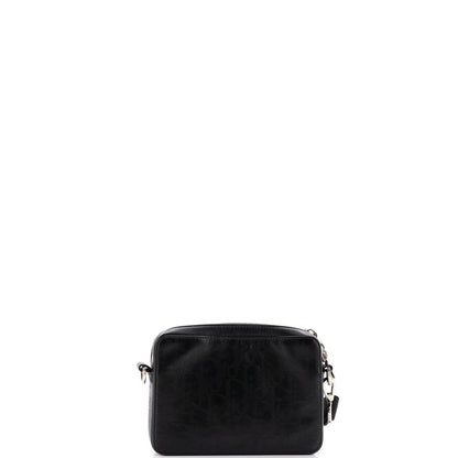 Christian Dior Double Zip Crossbody Pouch Oblique Galaxy Leather