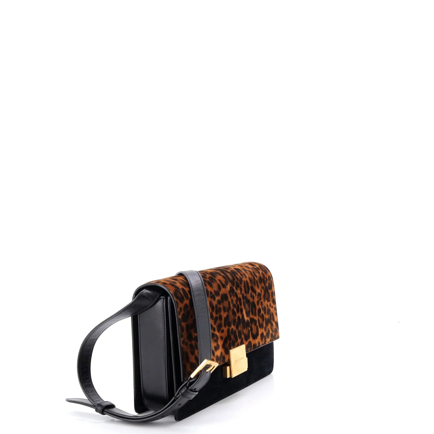 Saint Laurent Bellechasse Shoulder Bag Suede And Printed Pony Hair Medium