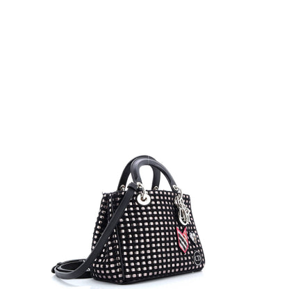 Christian Dior Diorissimo Tote Patch Embellished Metallic Tweed Mini