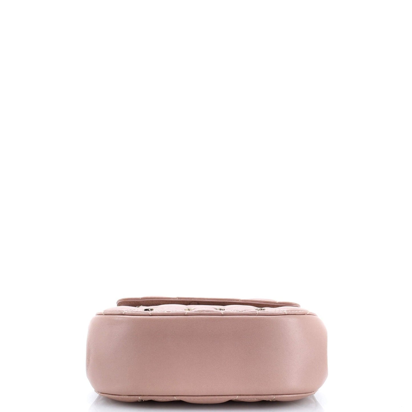 Christian Dior D-Fence Round Clutch With Chain Studded Leather Small