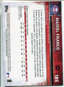 Maikel Franco 2015 Topps Opening Day Purple Refractor Rookie Card