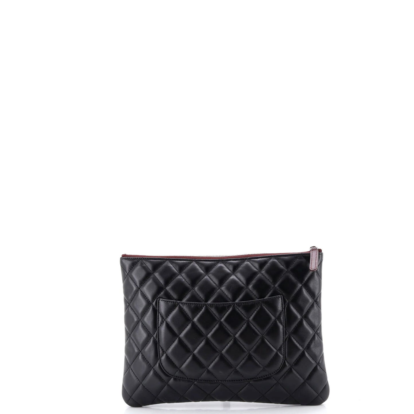 Chanel O Case Clutch Quilted Lambskin Medium