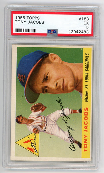 Tony Jacobs 1955 Topps #18 Psa 5