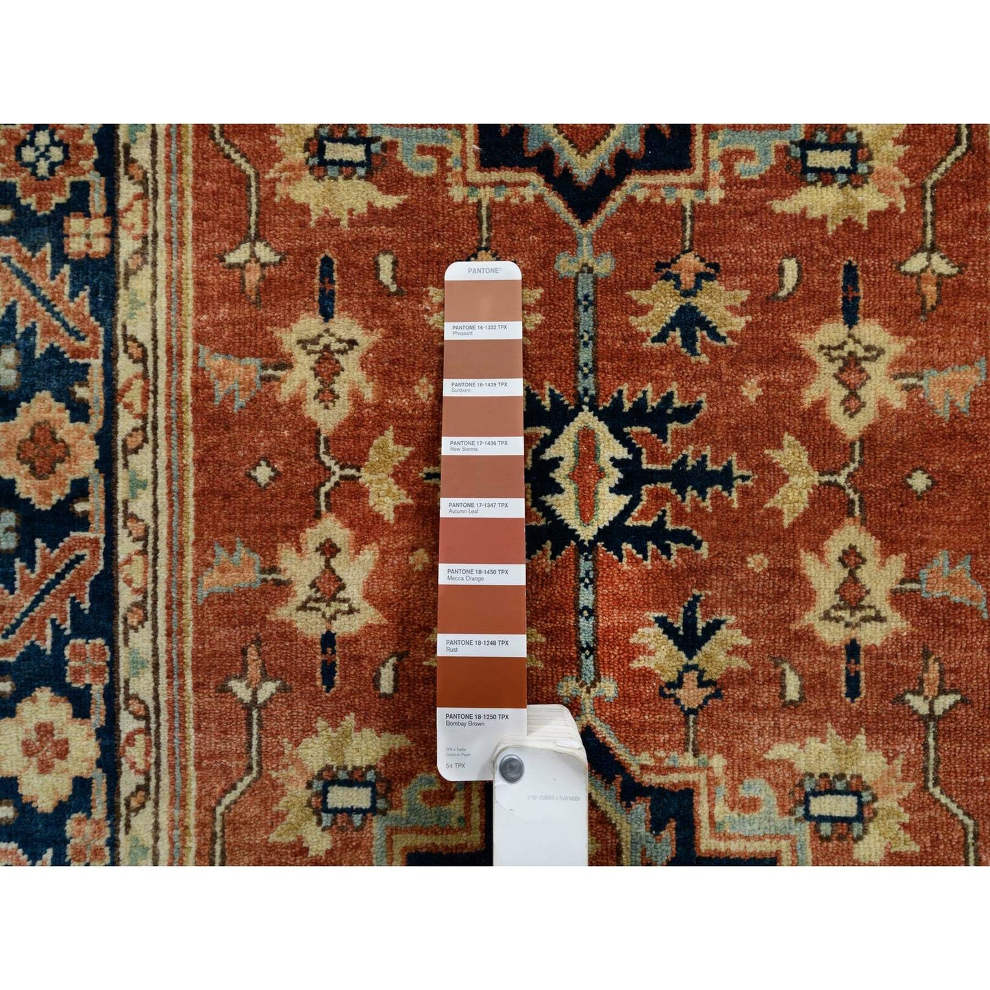 Rug 2'6"x12'2" Red Antiqued Heris Re-Creation Wool Hand Knotted Runner