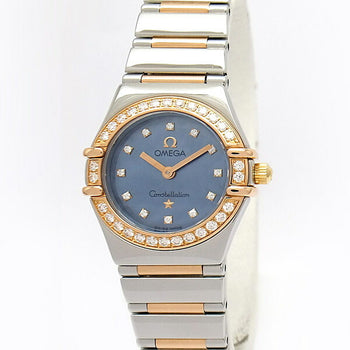 Omega Constellation 1357.77 Blue Case Size 22Mm Ladies Used Watch #21011