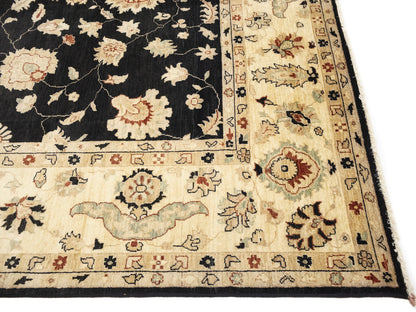 Handmade Floral Peshawar Oriental Rug Large Muted
