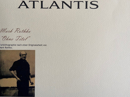 Mark Rothko Lithograph Coa Signed Op Numbered -Willem De Kooning