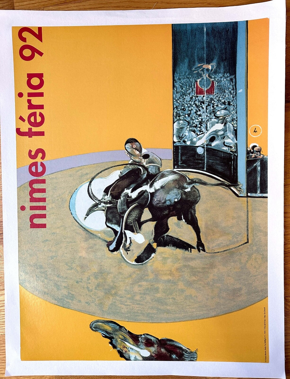 Francis Bacon Authentic Original Serigraph Print Feria Nimes 1992 Large Version