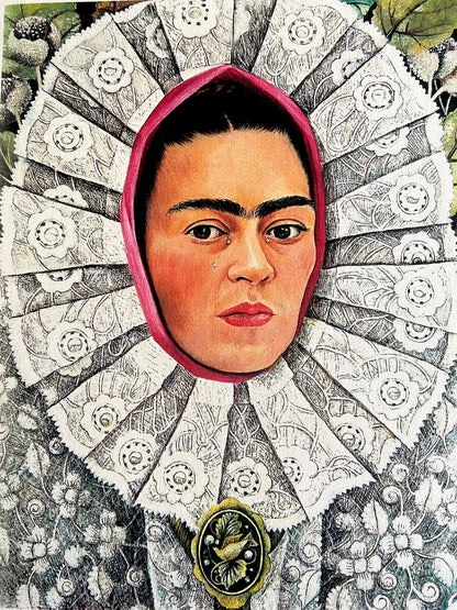 Frida Kahlo 'Self-Portrait' Lithograph Numbered Signed Coa
