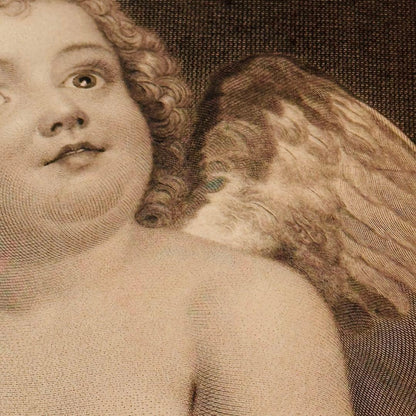 1790 J.F. Bause Engraving After A.R. Mengs Little Cupid Original Antique Print