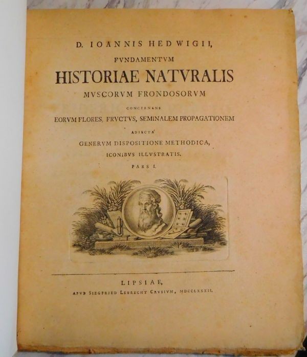 Johannes Hedwig Fundamentum Historiae Naturalis Muscorum Frondosorum 1782 1St Ed