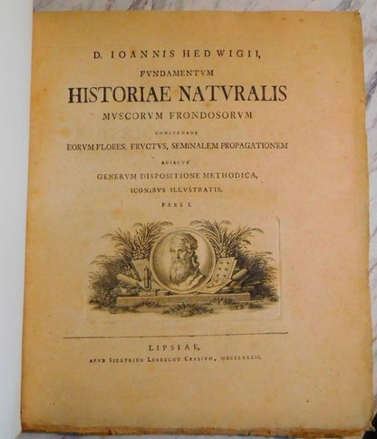 Johannes Hedwig Fundamentum Historiae Naturalis Muscorum Frondosorum 1782 1St Ed
