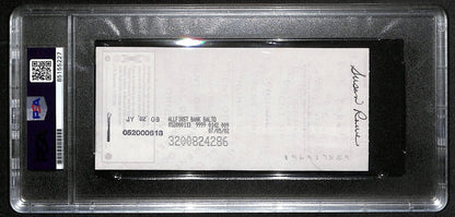 Johnny Unitas Signed 6/27/02 Check Psa/Dna Gem Mt