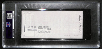 Johnny Unitas Signed 6/27/02 Check Psa/Dna Gem Mt