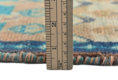 Multicolored Semi-Antique Tribal Oriental Runner
