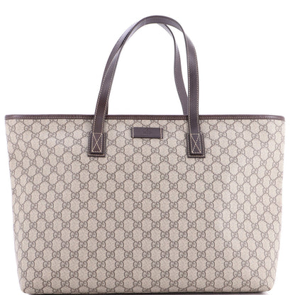 Gucci Plus Tote Gg Coated Canvas With Leather Large