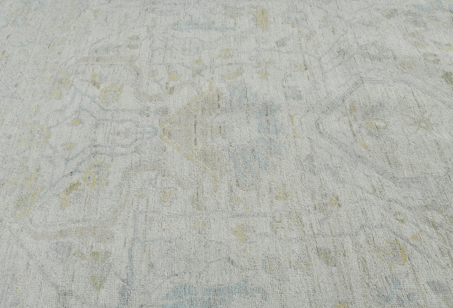 Handspun Wool Oushak Rug Muted Floral Design Bedroom Oriental Carpet 9X12 ft