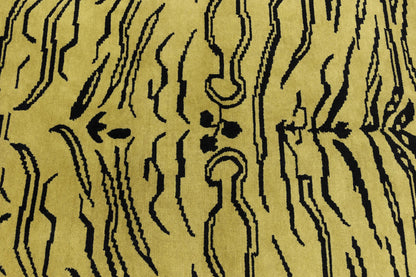 Handmade Nepali Wool Oriental Rug Modern Tribal