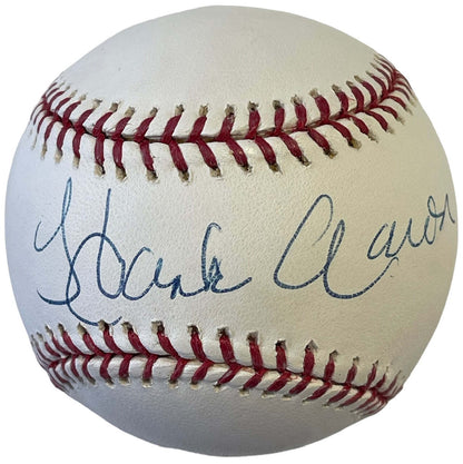 Hank Aaron Autographed Official Major League Baseball (Steiner & Jsa)
