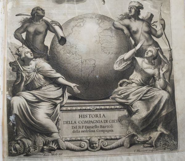 1650 First Edition Bartoli Life Of St. Ignatius Jesuit Vellum Folio