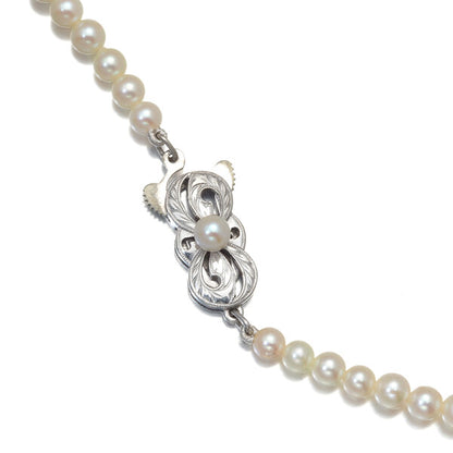 Mikimoto Necklace Akoya Pearl 3.8-7.5Mm Beaded Silver
