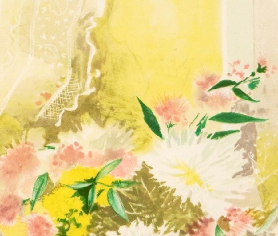 Joyeux - 'Bouquet' Limited Edition Lithograph, Signed, Framed, Authentic