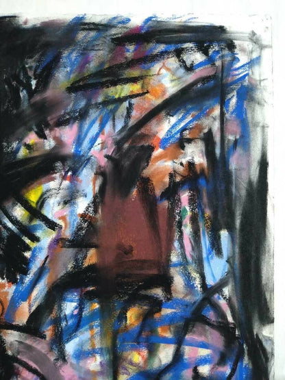 Robert Harms (America) Original Painting Pastel On Paper Signed Framed Abstract