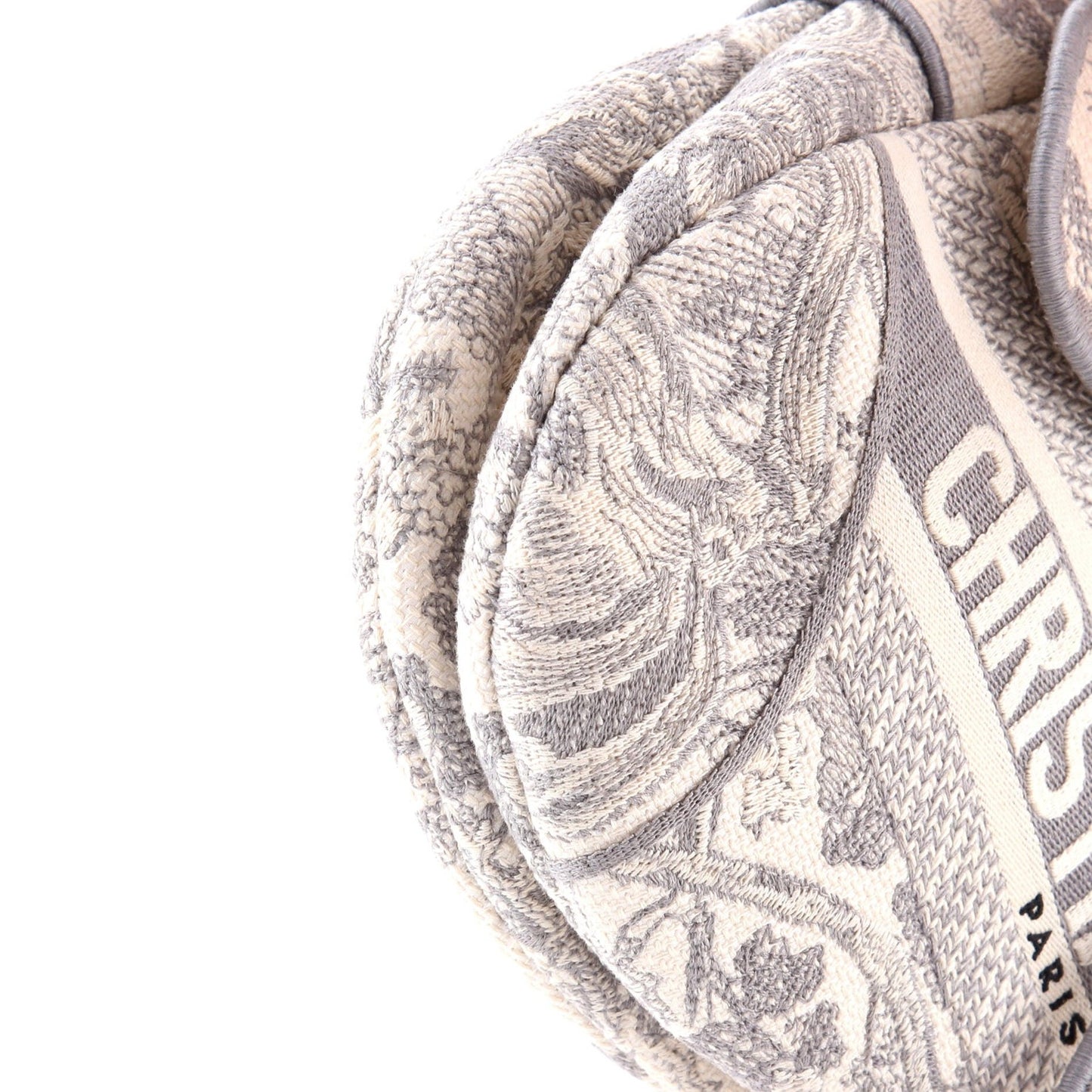 Christian Dior Saddle Bag Logo Embroidered Canvas Medium