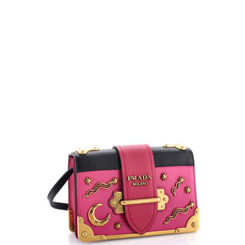 Prada Cahier Crossbody Bag Embellished Leather Small