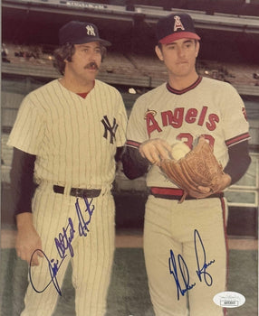 Jim Catfish Hunter & Nolan Ryan Autographed 8X10 Photo (Jsa)
