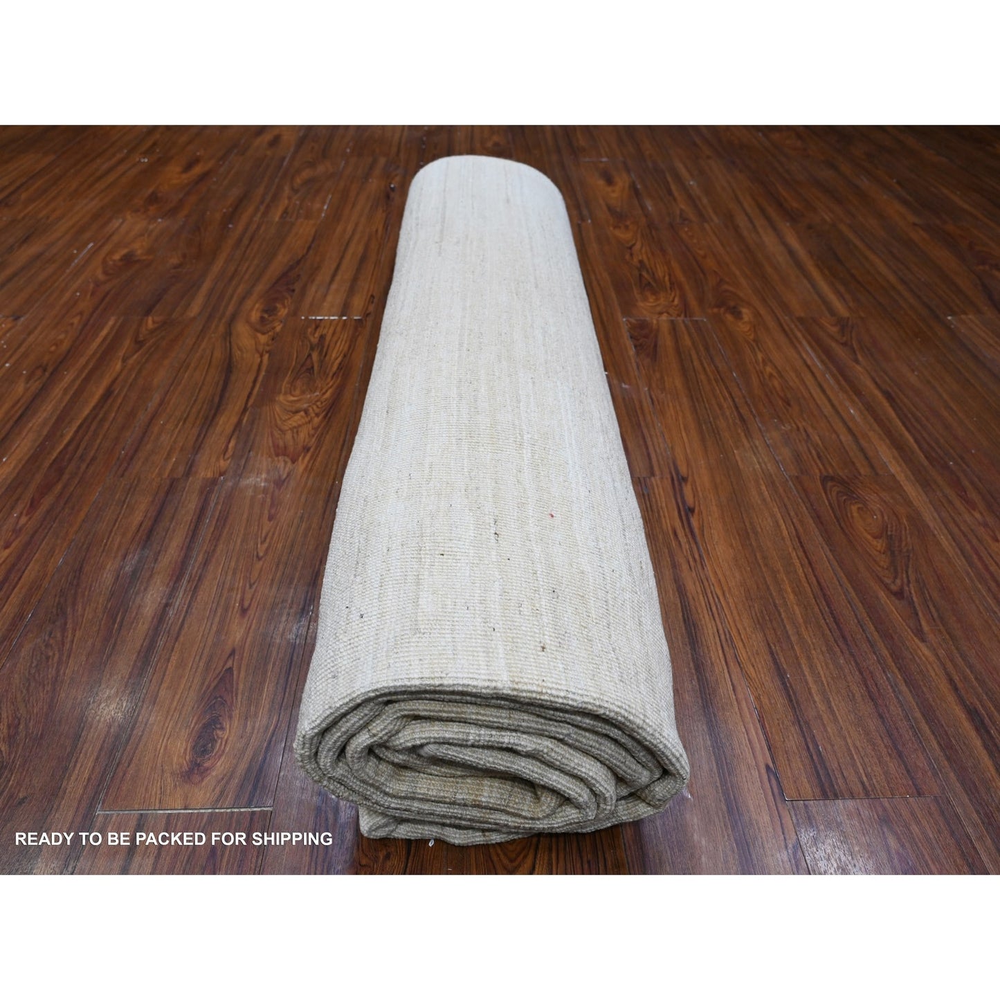 8'X9'8" Mercury White Plain Design Modern Peshawar Oriental Rug