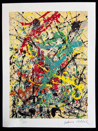 Jackson Pollock Action Painting Coa Firmata O.P. Numerata A Mano - Mark Rothko