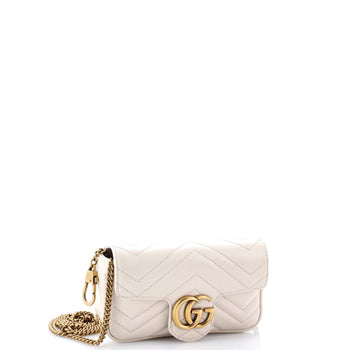 Gucci Gg Marmont Flap Bag Matelasse Leather Super Mini